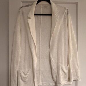 White linen Majestic Filatures jacket Size 3/M-L